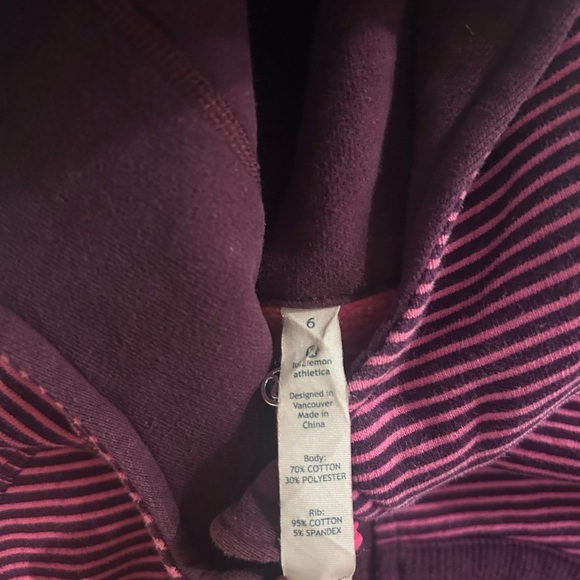 Lululemon Scuba Hoodie in Hyper Stripe Printed Afterglo Plum - Picture 3 of 4